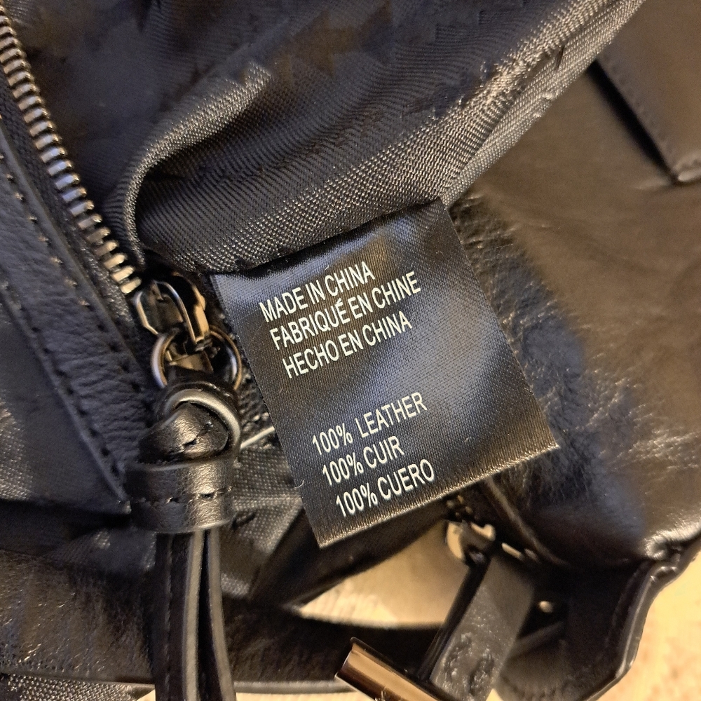 📢Sold‼️ Thacker New York Black Leather Sling Half Moon Hobo Crossbody Bag - Picture 14 of 15